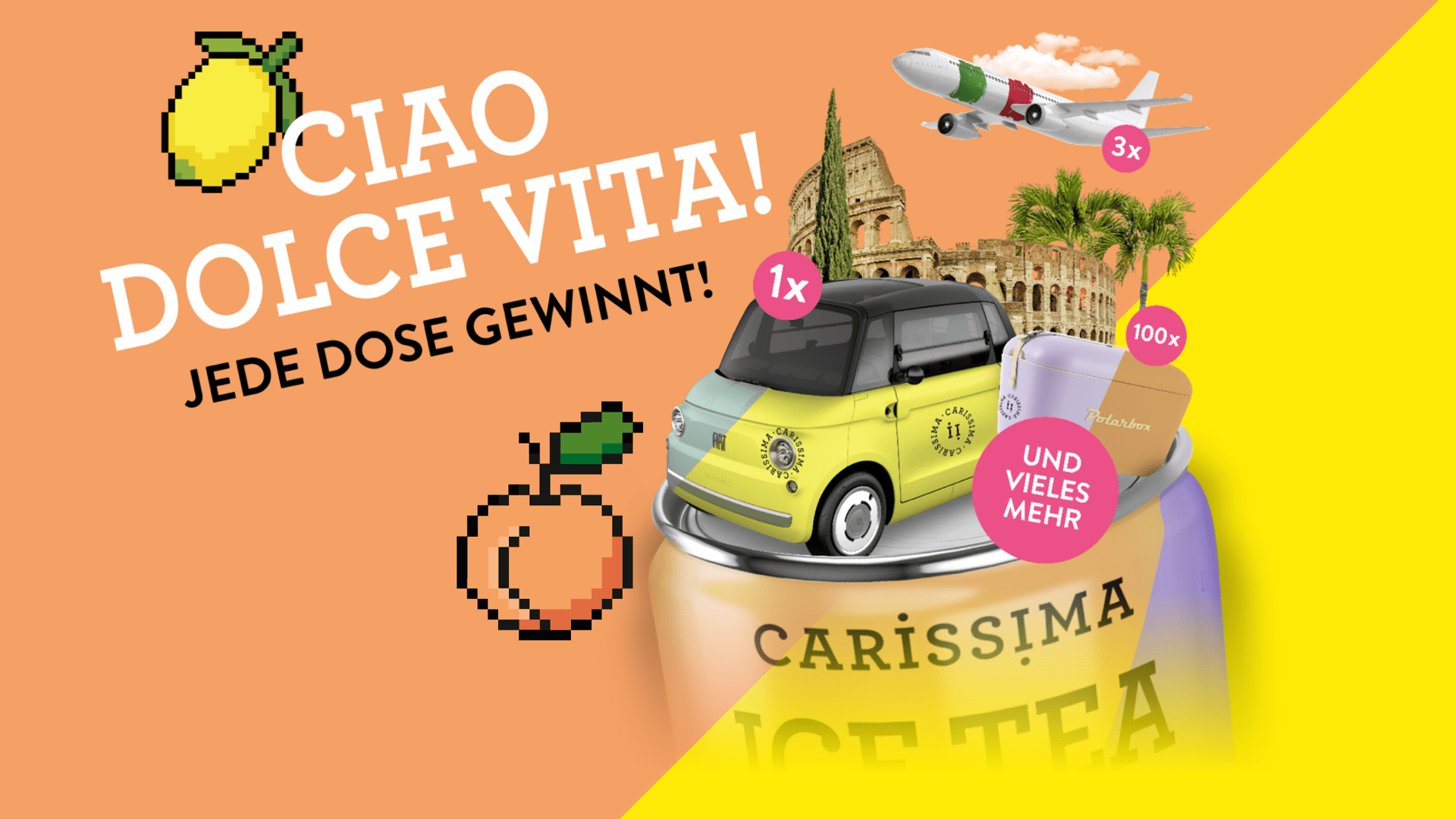 Carissima Gewinnspiel – Gewinne Polarboxen, Reisen nach Turin, Rom oder Florenz oder einen FIAT Topolino
