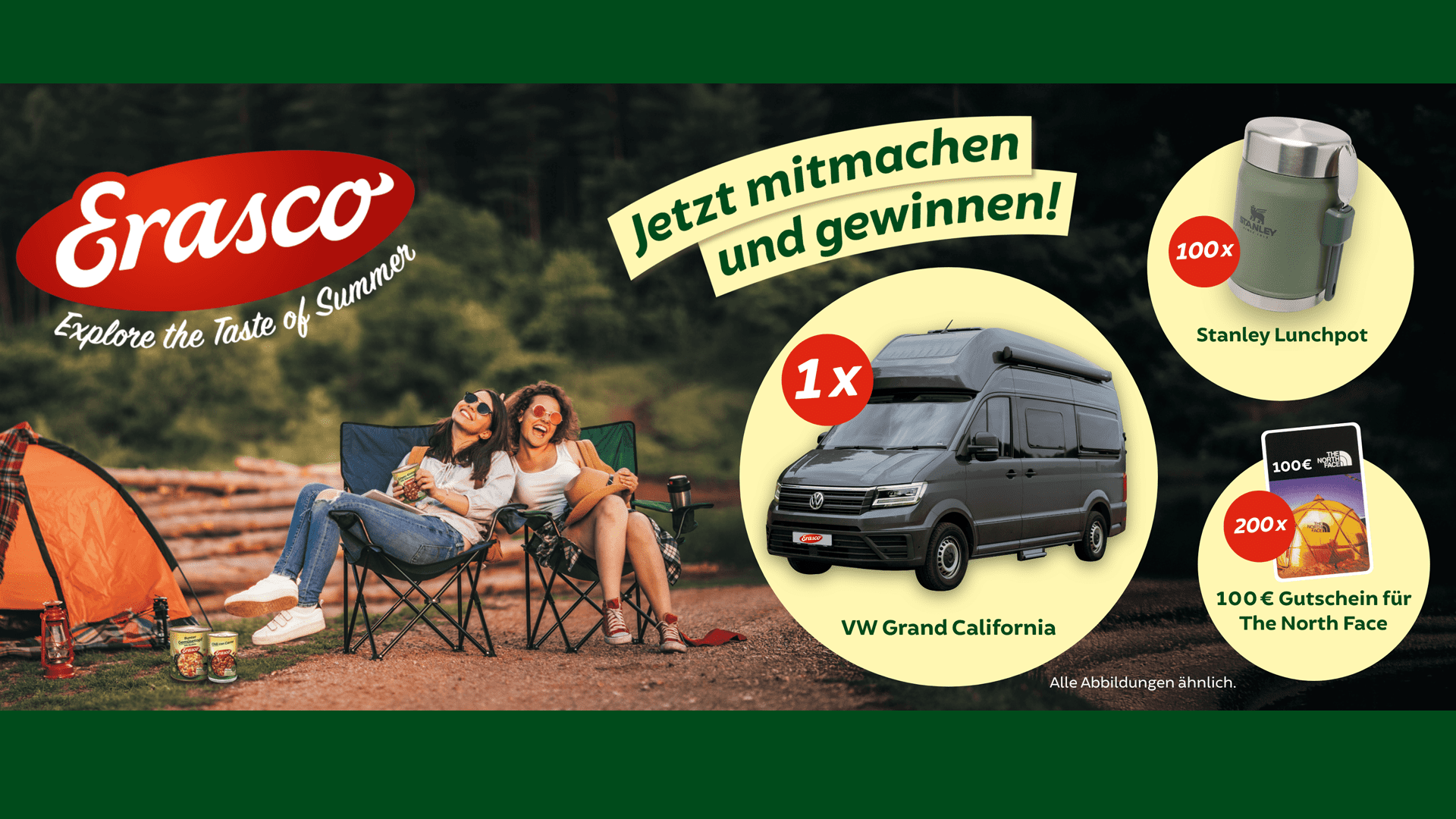 Erasco Gewinnspiel – Gewinne einen VW Grand California 600, Stanley Lunchpots und The North Face Gutscheine