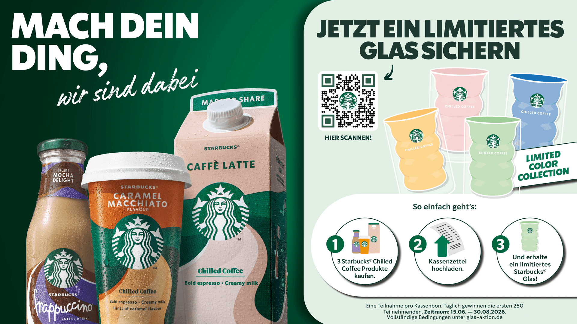 Starbucks Glas Aktion – Hol dir dein limitiertes Starbucks® Glas