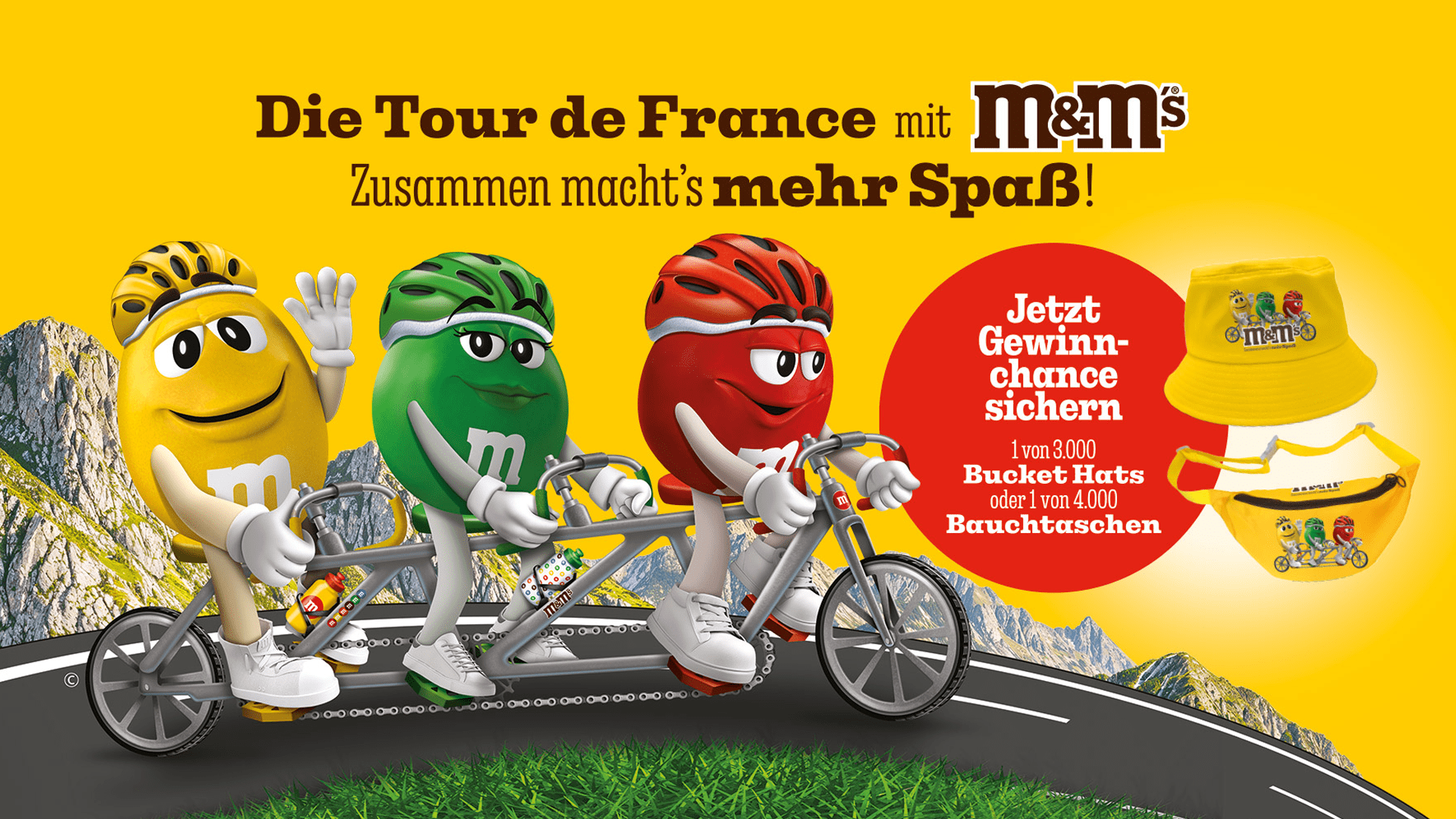M&M'S Gewinnspiel – Gewinne Bucket-Hats und Bauchtaschen