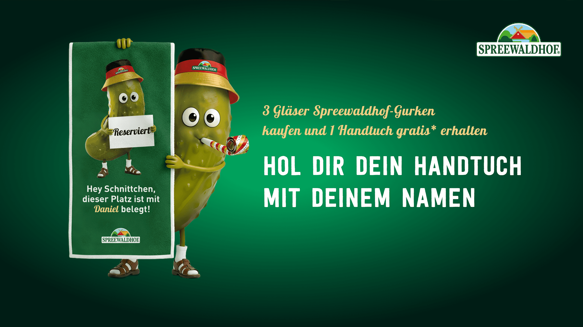 Spreewaldhof Gewinnspiel – Gratis Gurki-Handtuch mit Namensaufdruck
