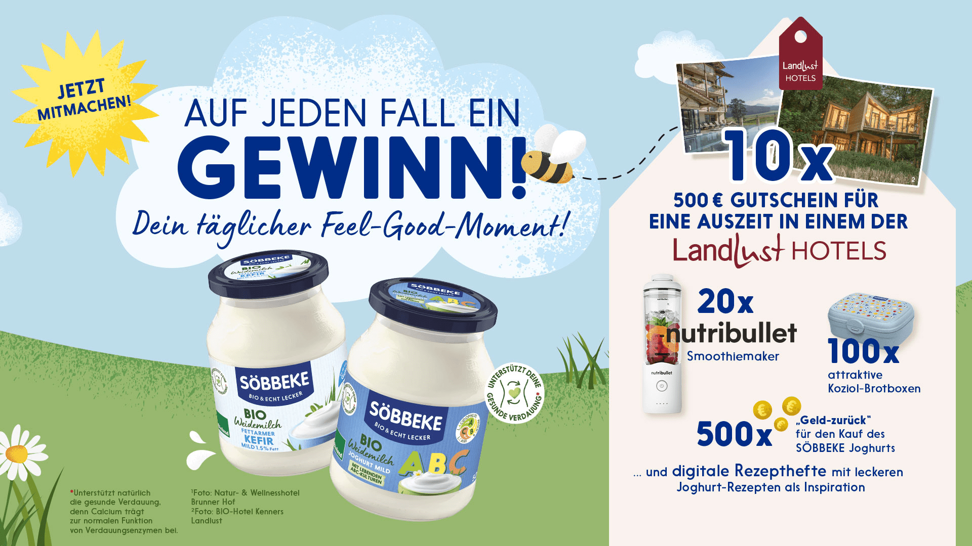 Söbbeke Gewinnspiel: 500 € Landlust Gutschein, Mixer, Brotboxen & digitale Rezepthefte gewinnen