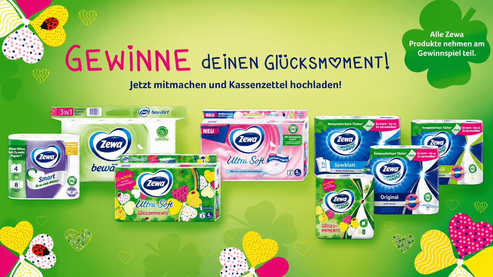 Zewa Gewinnspiel – Reisegutscheine und Wertgutscheine gewinnen