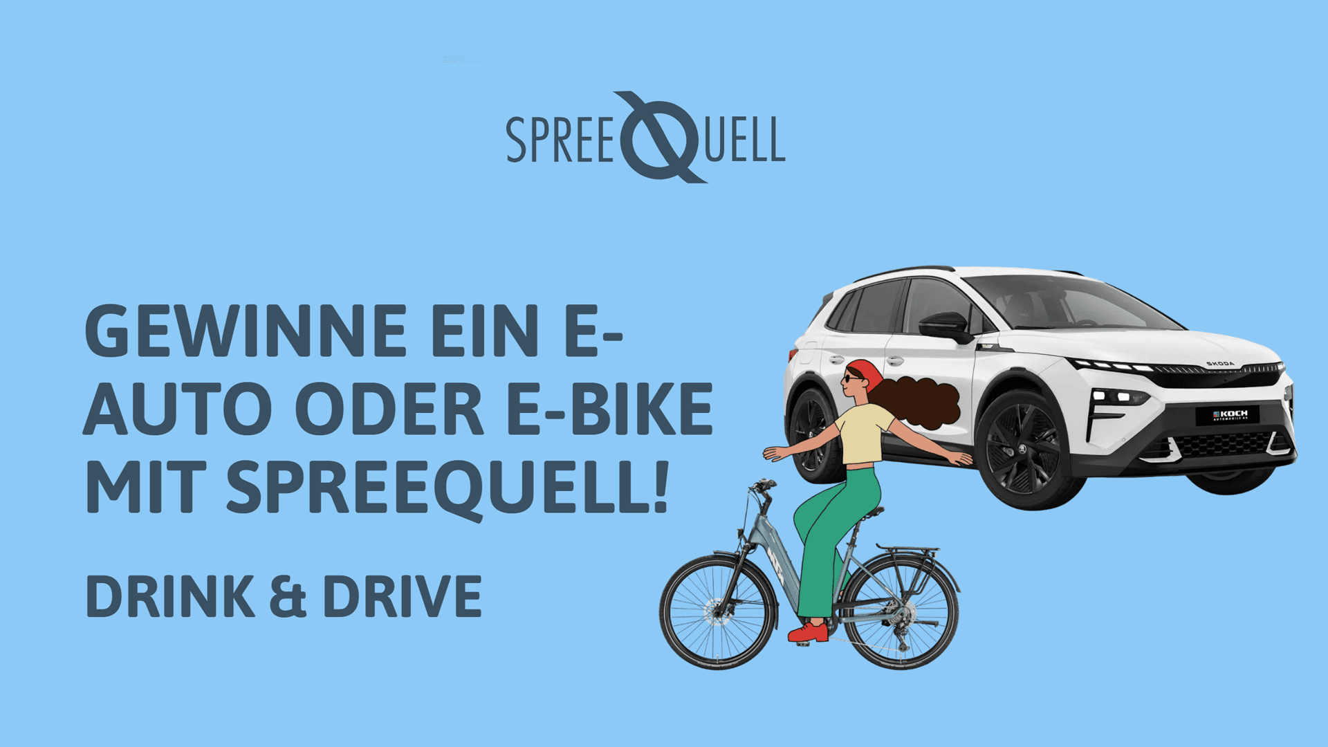 Spreequell Kassenbon-Gewinnspiel – E-Auto und E-Bikes gewinnen