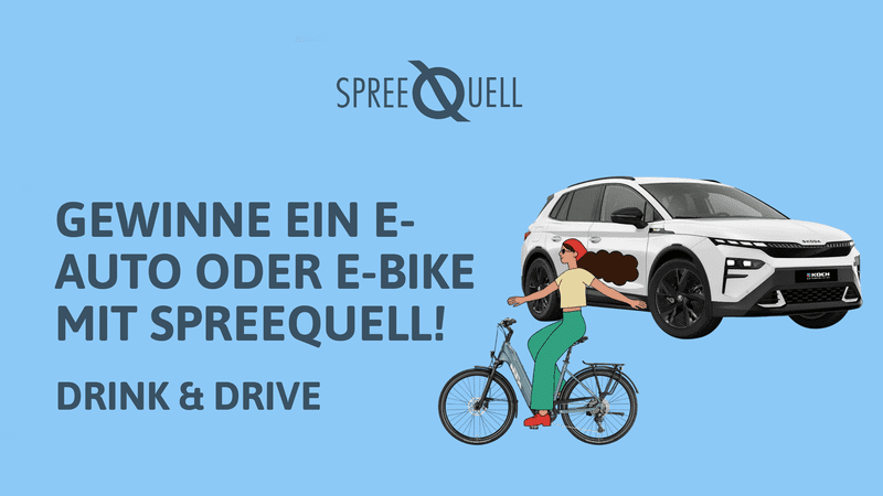 Spreequell Kassenbon-Gewinnspiel – E-Auto und E-Bikes gewinnen