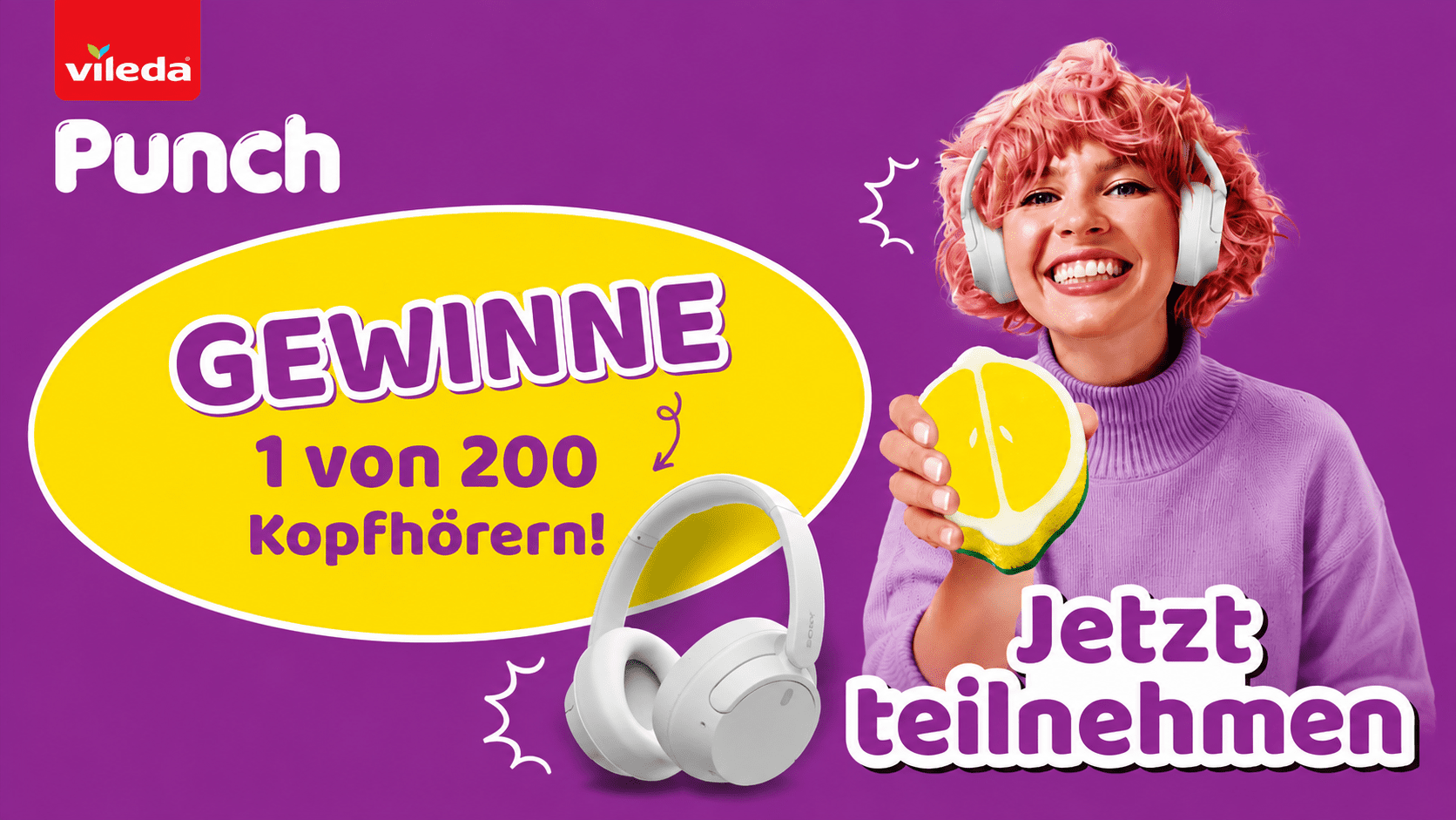 Vileda Punch Gewinnspiel – Kopfhörer gewinnen
