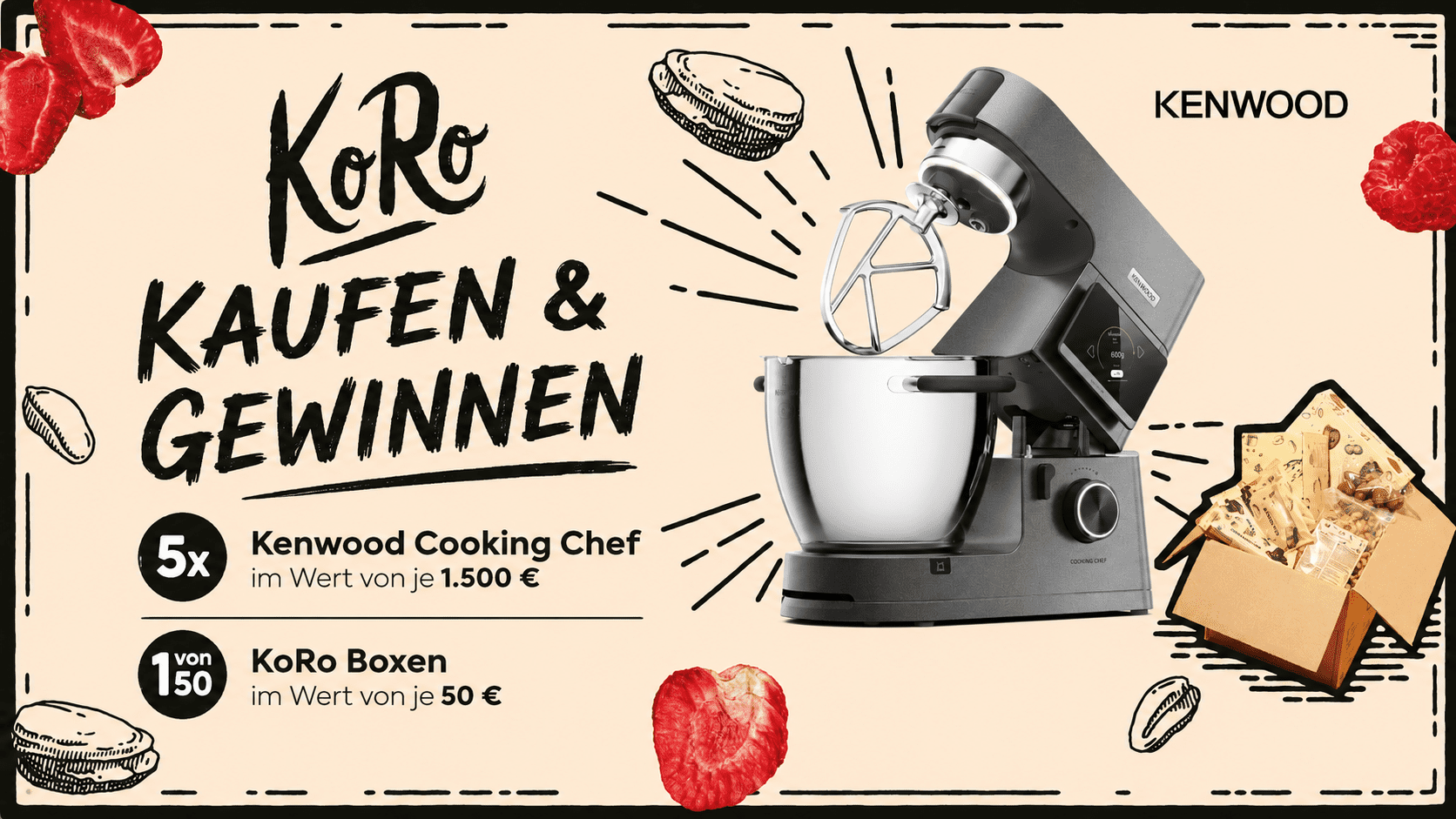 KoRo Gewinnspiel - Kenwood Cooking Chef oder KoRo-Boxen gewinnen