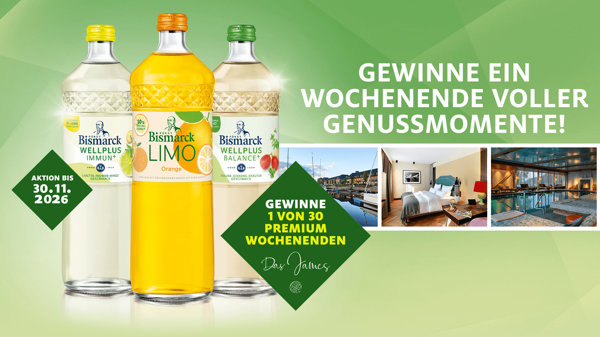 Fürst Bismarck Gewinnspiel - Gewinne ein Wochenende voller Genussmomente als Gutschein
