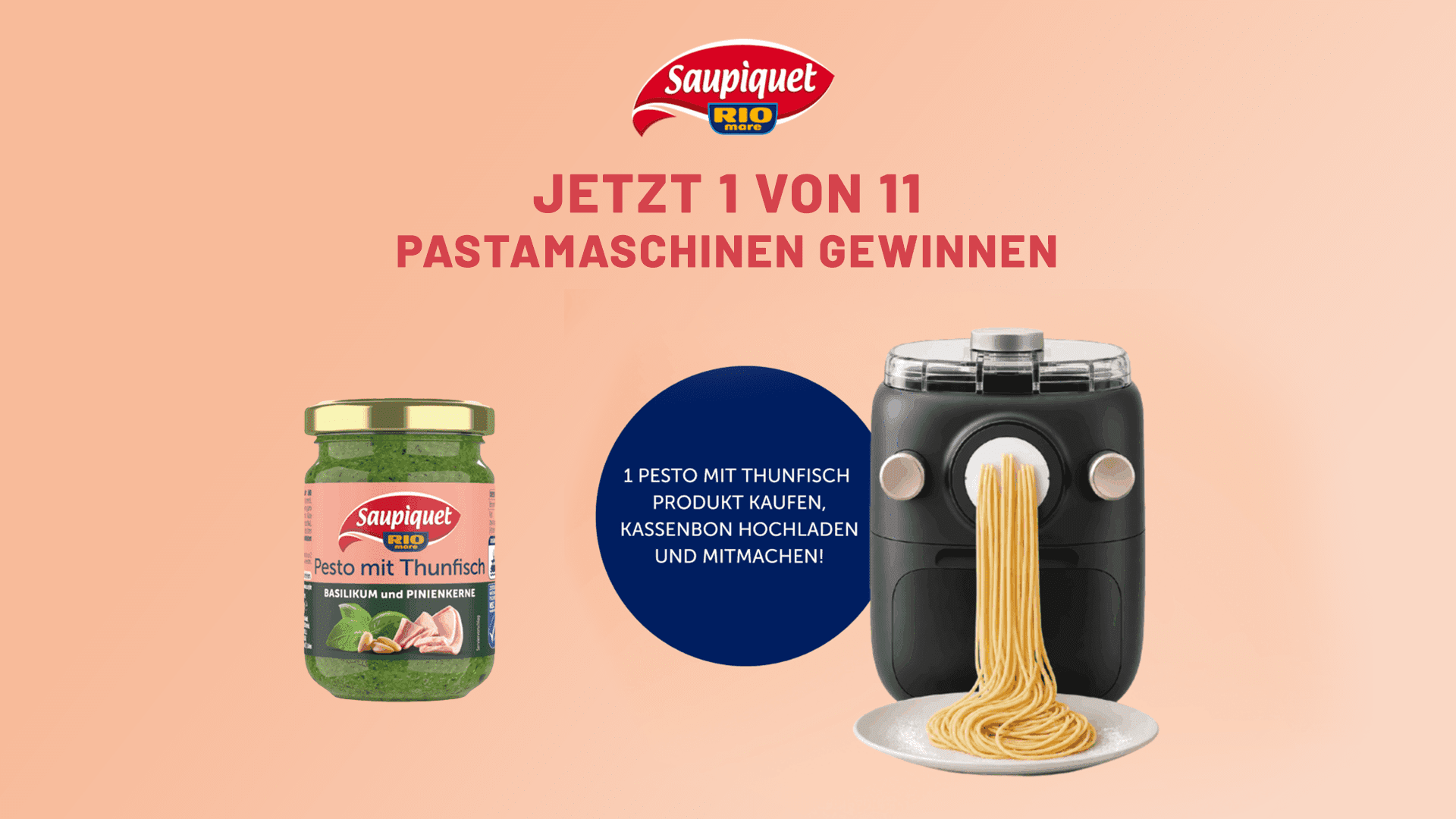 Saupiquet Rio Mare Gewinnspiel - Pastamaschine gewinnen