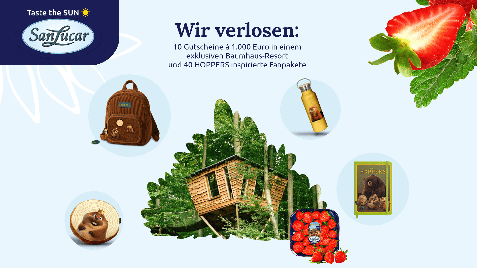 SanLucar Gewinnspiel – Gewinne Baumhaushotel Gutscheine & Hoppers Fanpakete