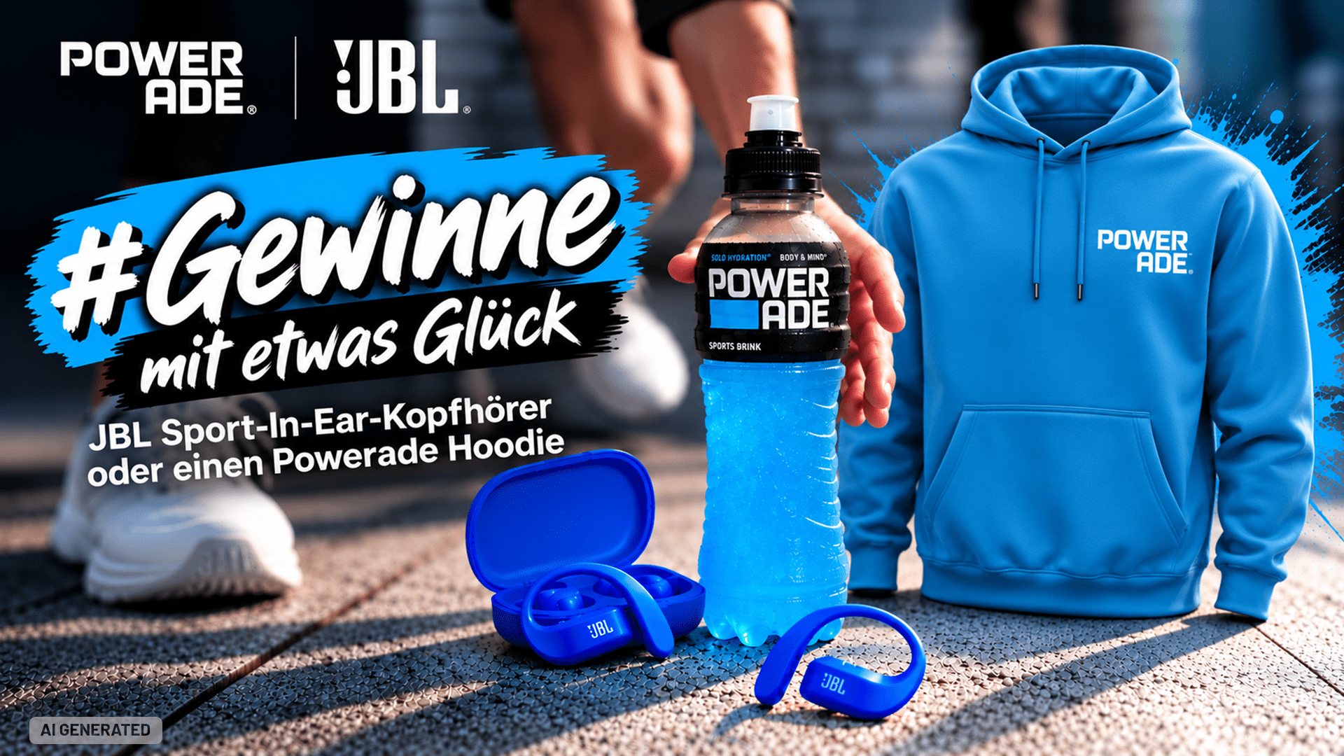 Powerade x JBL Gewinnspiel - Gewinne JBL Kopfhörer und Powerade Hoodies