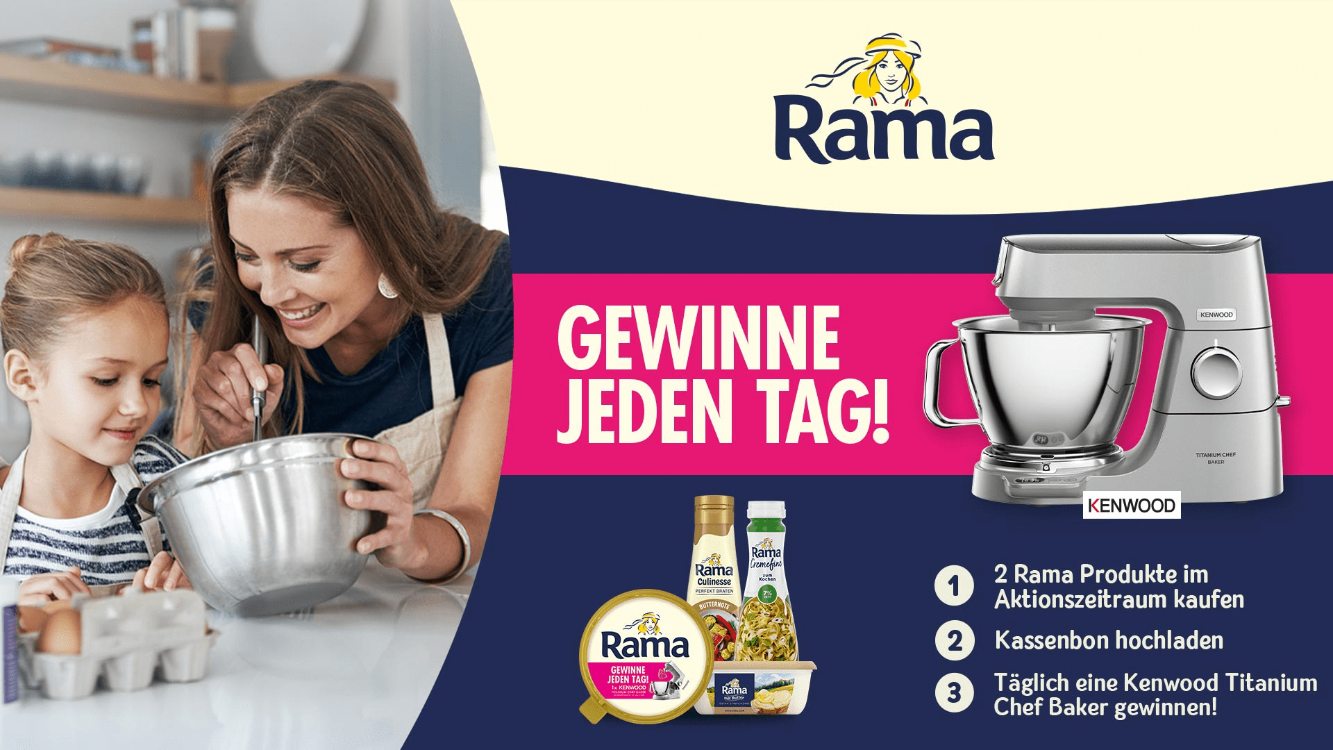 Rama Gewinnspiel - Kenwood Titanium Chef Baker Küchenmaschine gewinnen