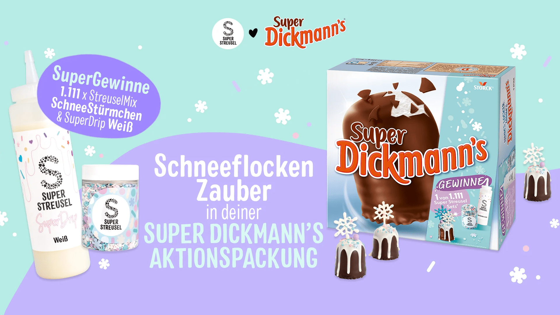 Super Dickmann's Gewinnspiel - Super Streusel Produkt-Sets gewinnen