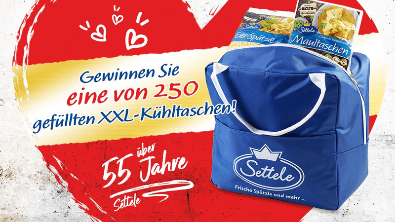 Settele Gewinnspiel - XXL-Kühltasche gewinnen