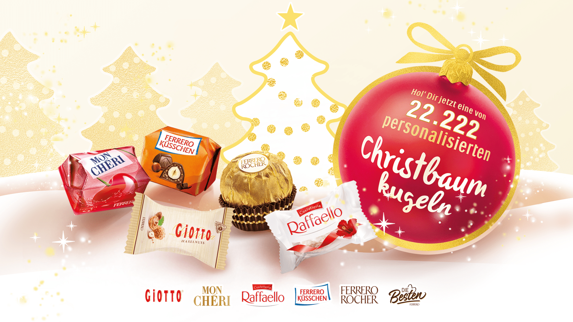 Ferrero Weihnachten - Personalisierte Christbaumkugel gewinnen