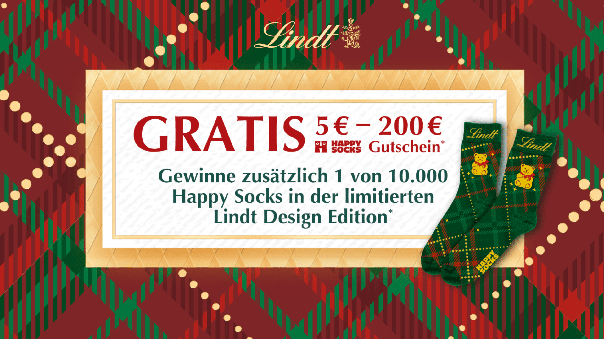 Lindt Gewinnspiel - Gutscheine und Happy Socks gewinnen