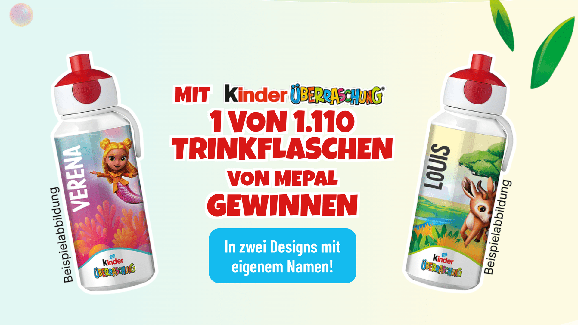 kinder Überraschung Gewinnspiel - Trinkflaschen gewinnen