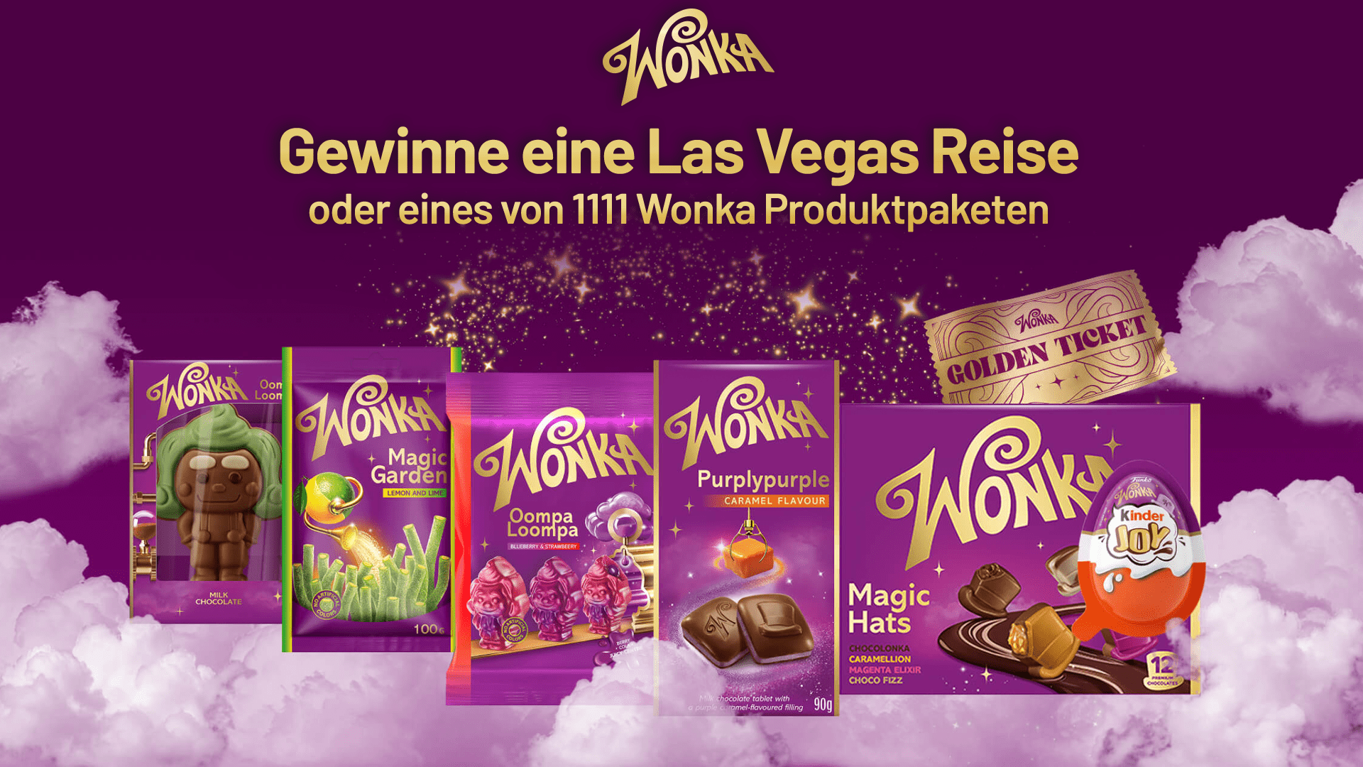Ferrero Wonka Gewinnspiel - Reise nach Las Vegas und Produktpakete gewinnen
