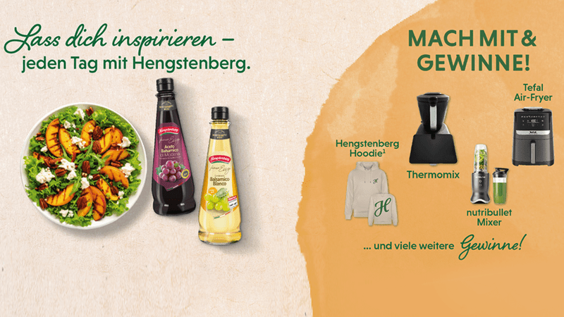 Hengstenberg Gewinnspiel – Gewinne Thermomix TM7, Tefal Airfryer, mydays Geschenkbox, Hoodie & Vesperbox