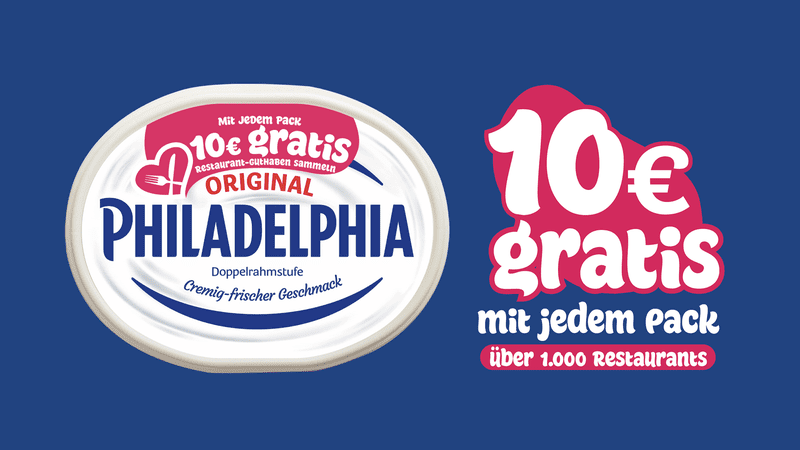 Philadelphia kaufen & 10 € Restaurantguthaben sichern
