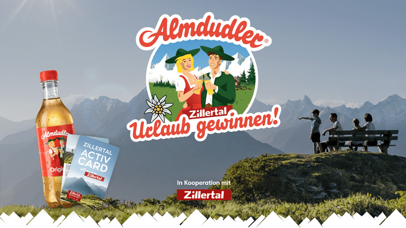 Almdudler Gewinnspiel – Hotelaufenthalt im Zillertal, Activcard & Getränke