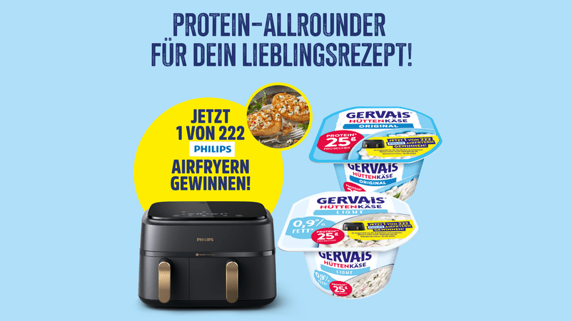Gervais Hüttenkäse Gewinnspiel – Philips Airfryer gewinnen