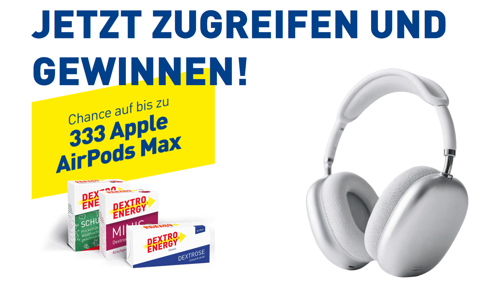 Dextro Energy Gewinnspiel 2026: Apple AirPods Max gewinnen