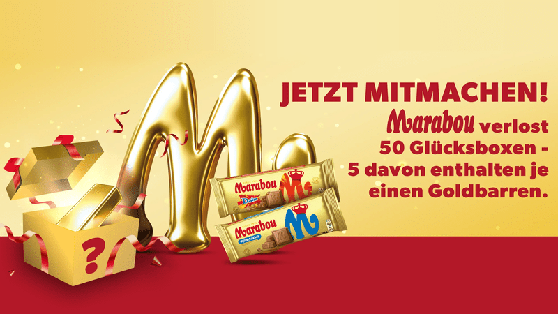 Marabou Gewinnspiel – Gewinne Goldbarren & Marabou Produktboxen