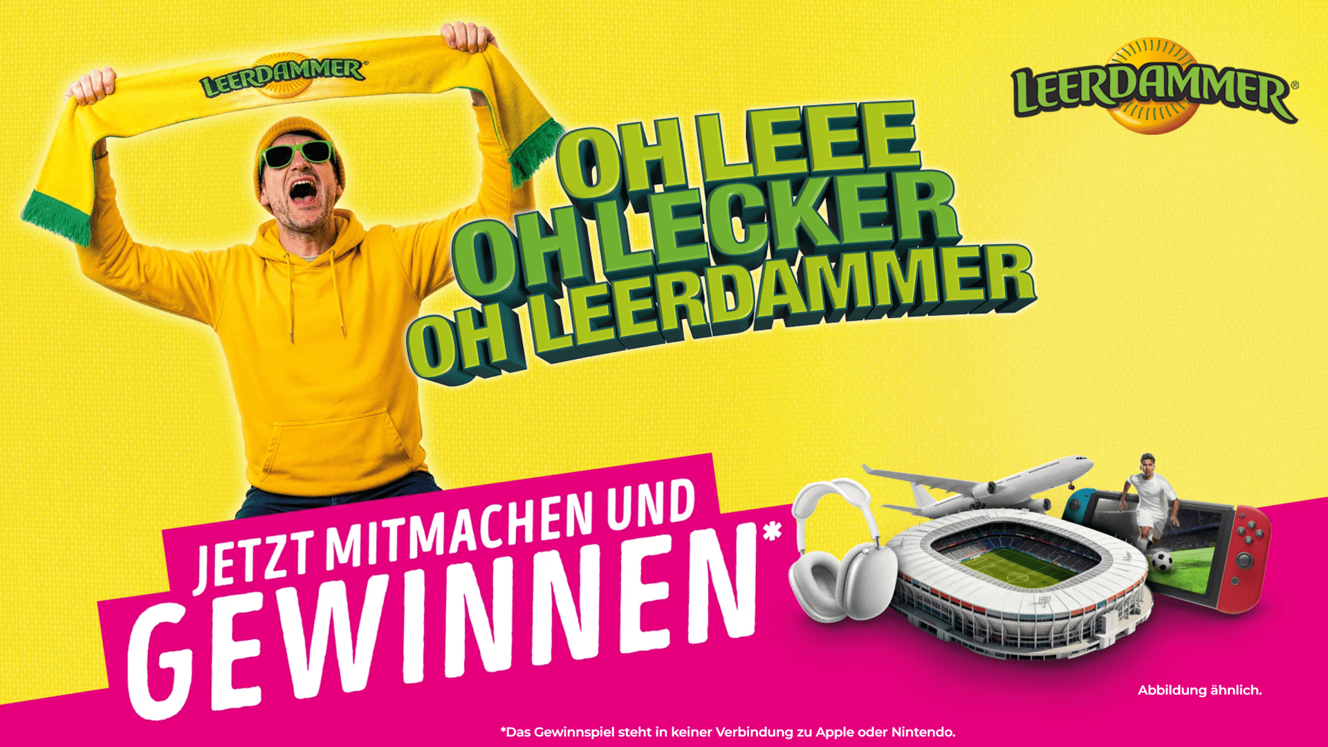 Leerdammer Gewinnspiel – Fan-Reise, Nintendo Switch 2 mit FC 26 oder Apple AirPods Max gewinnen