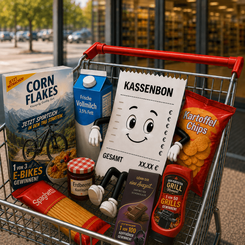 Aktionsprodukte für Produktkauf- und Kassenbon-Gewinnspiele kaufen